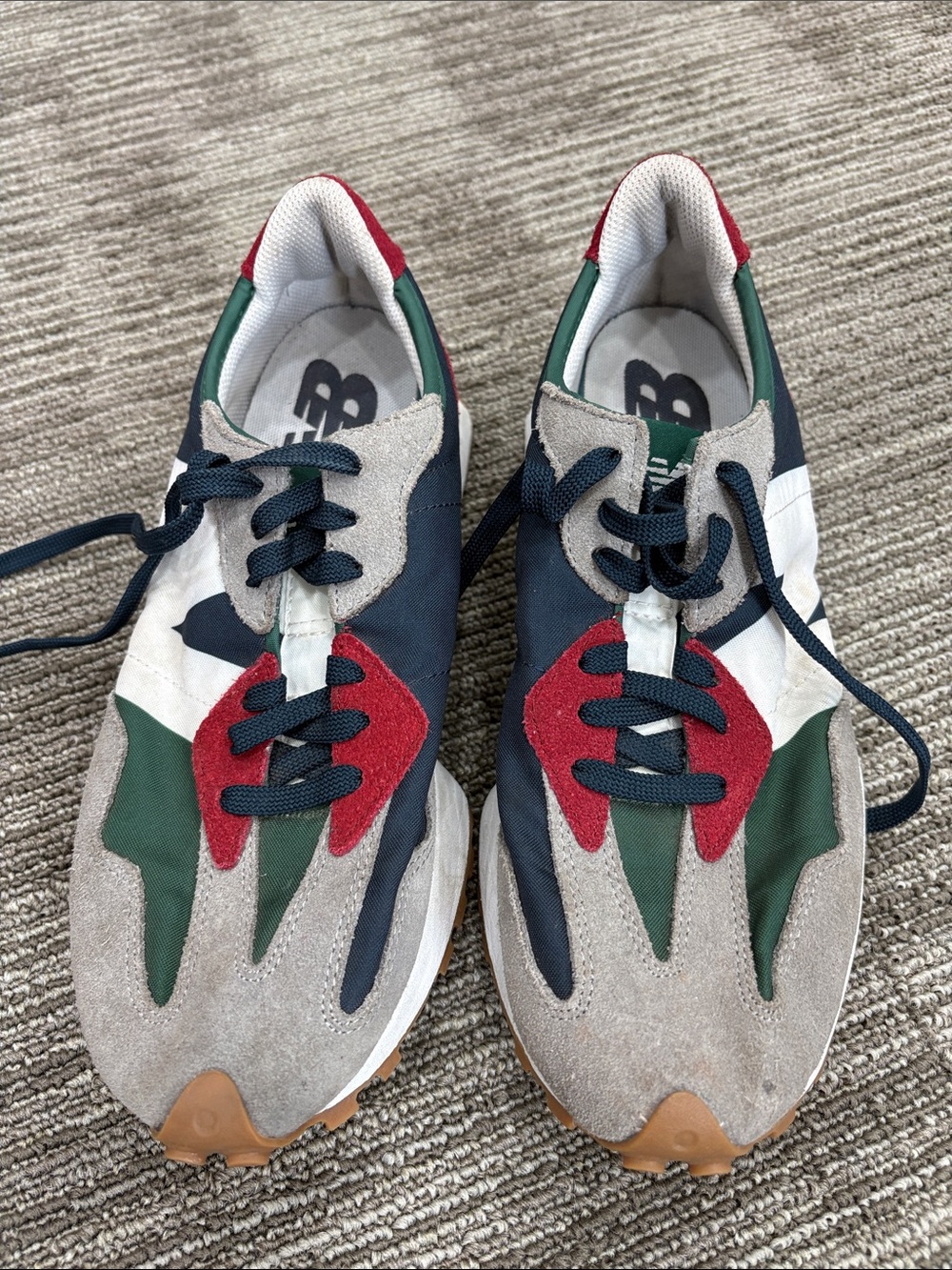 New Balance Men's Navy, Green, Red & Gray Retro Runner Sneakers